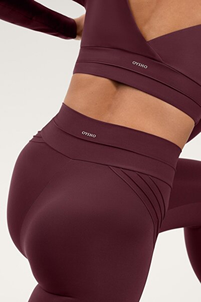 Oysho V bel Comfortlux nervürlü bilek hizasında tayt