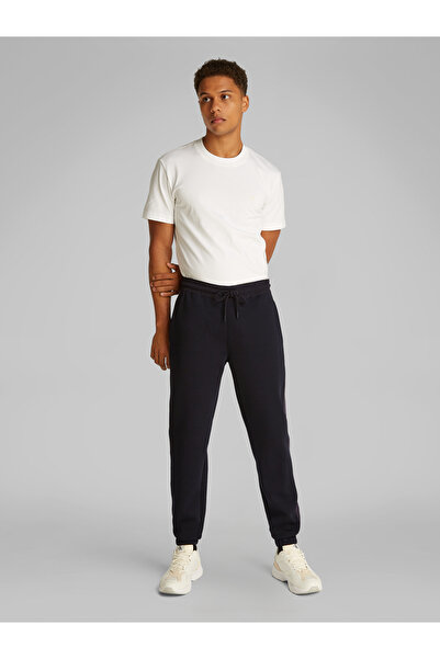 Calvin Klein Men Black Logo Tape Drawstring Waist Sweatpants