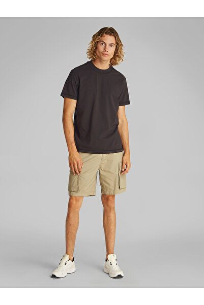 Calvin Klein Men Black Garment Dye Crew Neck T-Shirt