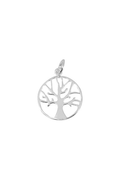 Bibilel 925 Silver Pendant Tree Framed in Circle