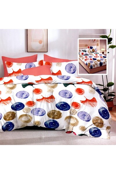 Pucioasa 6-piece finet bedding set, colorful circles