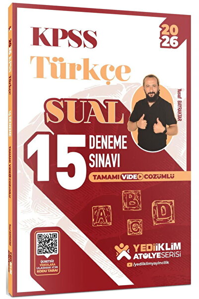 Yediiklim Yayınları 2026 KPSS Atölye Serisi Türkçe Sual Tamamı Video Çözümlü ...