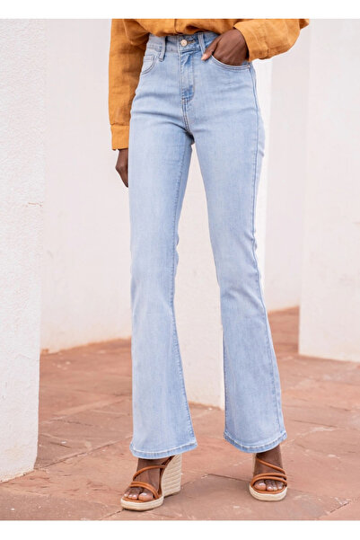 Oraije Blugi evazat pentru femei, albastru deschis, B-JD292C-1