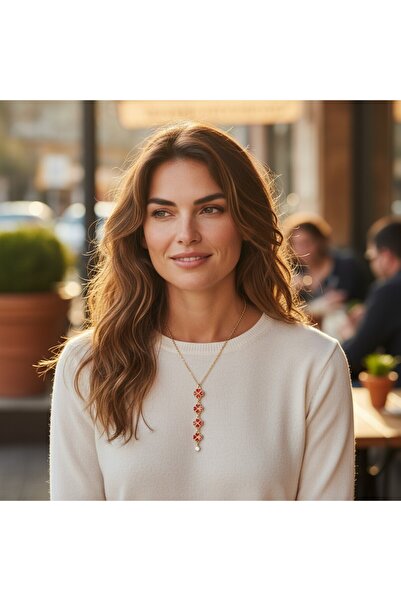 toptanhanem قلادة على شكل حرف Y مضادة للحساسية مع حجر العين الشريرة |   اللون...