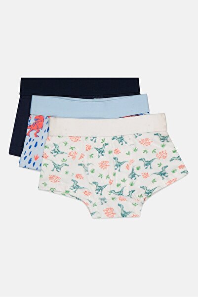 Jurassic Park Toddlers Boy 3 Pieces Graphic Print Boxer, Multicolor