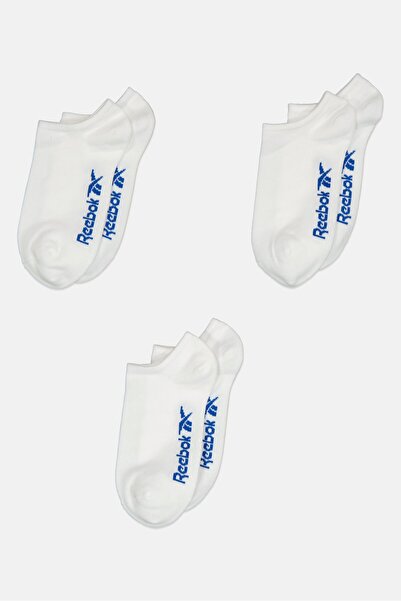 Reebok Men 3 Pairs Brand Logo Low Cut Socks, White