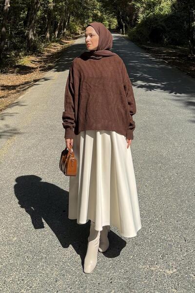 lamelif Self-Patterned Knitwear Sweater Brown