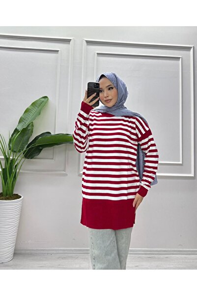moda acar STRIPED KNIT SWEATER