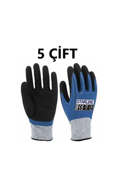 Starline 5 Pairs of Anti-Cut Gloves E-135625 Nitrile Foam 4X43C Size 10