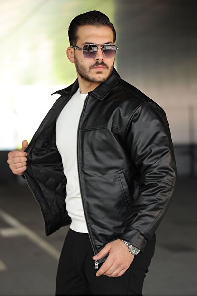 LORD life Oversize Comfortable Fit Leather Jacket Coat