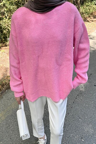 lamelif Thin Knitted Sweater Pink