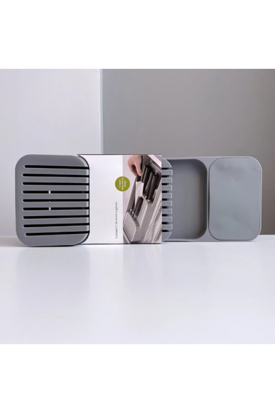 Rovitech Organizator / Suport pentru cuțite, 2 niveluri pentru 18 cuțite, Gri