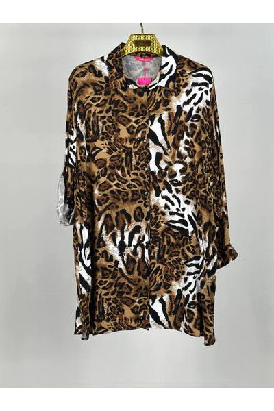 Enisse Cămașă cu imprimeu leopard