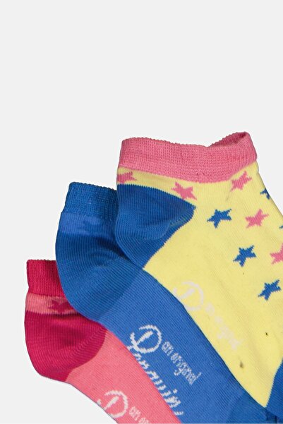 Original Penguin Kids Girl 5 Pairs Printed Ankle Socks, Multicolor