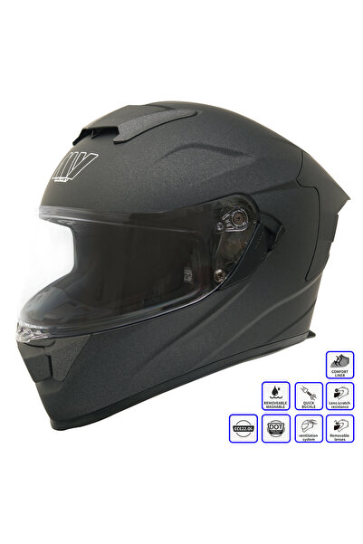 GP KOMPOZİT GP MY HELMET MKS001-MG Yarış Spoiler Güneş Vizörlü Şeffaf Full Fa...