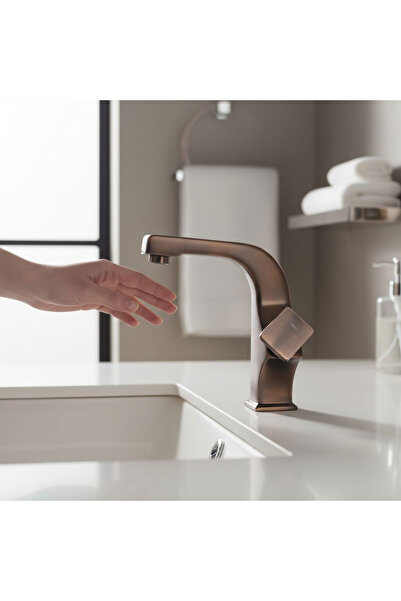 Badem10 Bronze Sink Faucet Aesthetic Design, Long-Lasting Elegant Durable Rustproof Metal Bathroom Faucet