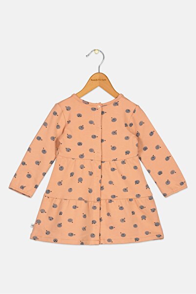 Feetje Toddlers Girl Polka Dot Long Sleeve Dress, Rust