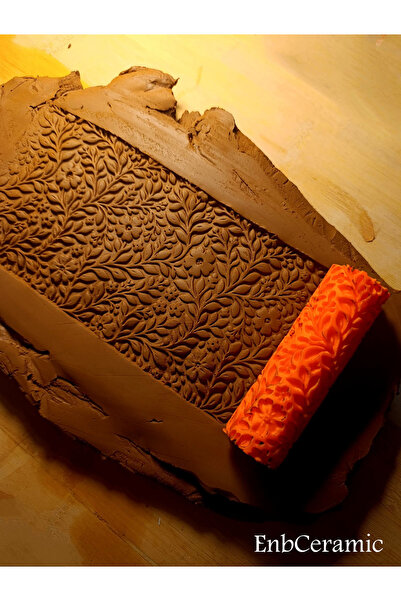 Enbceramic 10 CM SERAMİK & POLİMER KİL DOKU RULOSU DESEN OKLAVASI