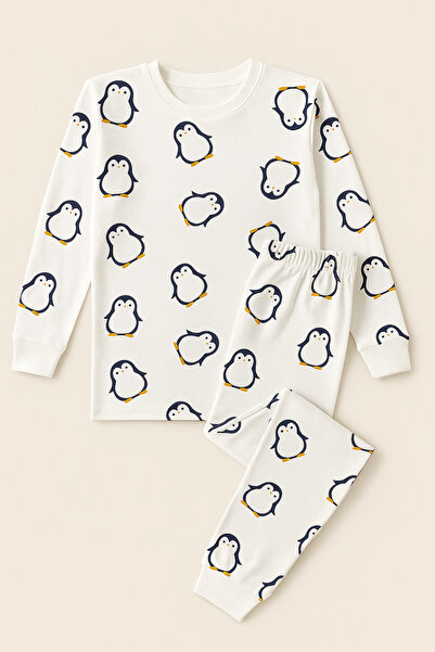 Katia&Bony Çocuk Penguen Baskılı Pijama Takımı