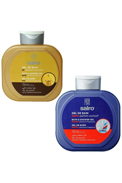 Sairo غسول الجسم الطبيعي 95 جل استحمام ودش كومبو مارين جولد مستورد من إسبانيا 750 مل مناسب