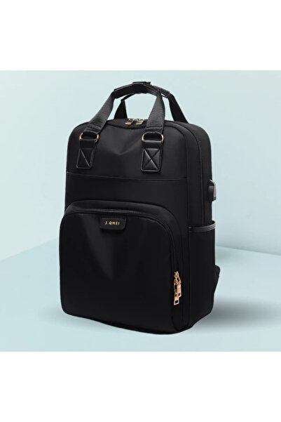 Rovitech Multifunctional Backpack for Women, USB Port, 25L, 41x31x11.5 cm, Black