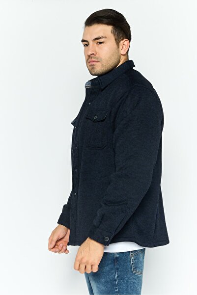 Weatherproof Men Spread Collar Heather Long Sleeve Sweatshirts, Black