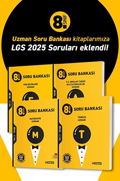 Hız Yayınları 8. Sınıf Uzman Soru Bankası Seti 4 kaynak