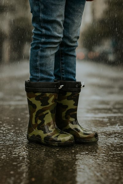 minibonito Unisex Children's Camouflage Patterned Rain Boots