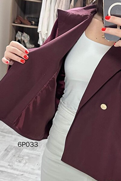 İnce Topuk Prive Series Cashmere Garnished Jacket 6P033