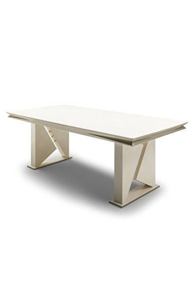 Rosse METAL FURNİTURE Lena Lux Modern Yemek Odası Salon Masası, Sadece masa