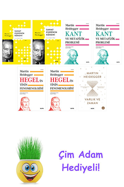 Alfa Yayınları Martin Heidegger 7 Kitap Seti + Çim Adam Hediye