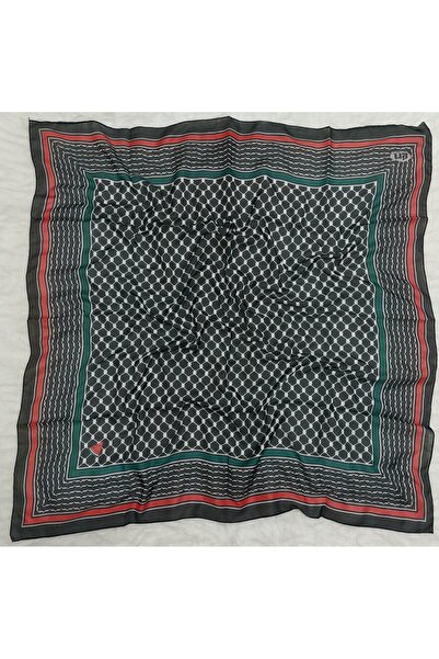 istanbul prensesleri Women's Men's Pashmina Palestine Black Keffiyeh Model Square Pashmina 100 cm