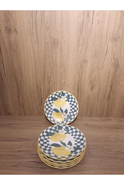 Keramika طبق باستا 20 سم 6 قطع طباعة رقمية ليمون