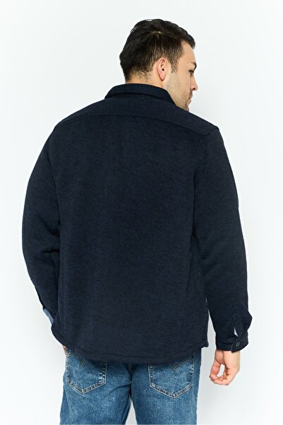 Weatherproof Men Spread Collar Heather Long Sleeve Sweatshirts, Black