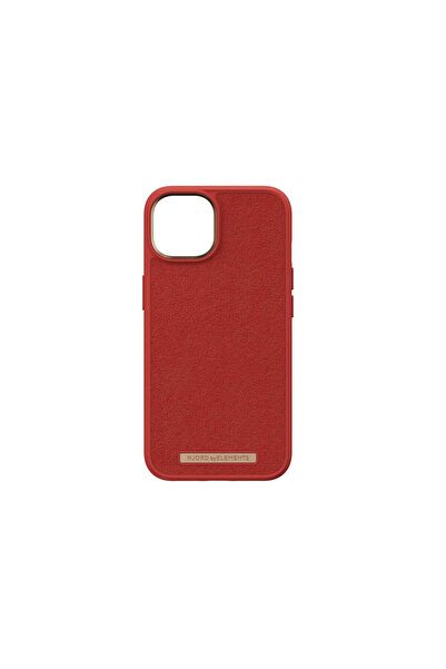 Njord Husă de protecție Suede Comfort+ pentru iPhone 14 Plus, portocaliu ars