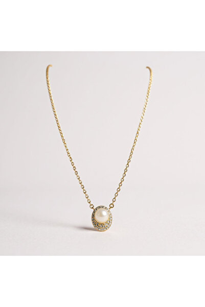 Swarovski Crystal Pearl Detail Minimal Necklace with Gift Box