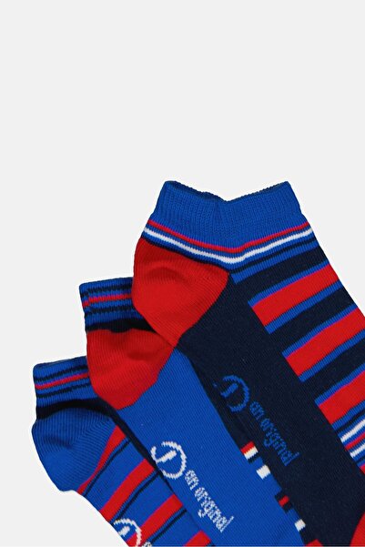 Original Penguin Kids Boy 5 Pairs Stripe Ankle Socks, Multicolor