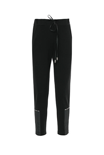 GIZIA SPORT Arka Beli Lastikli Bağ Ucu Taşlı Pantolon