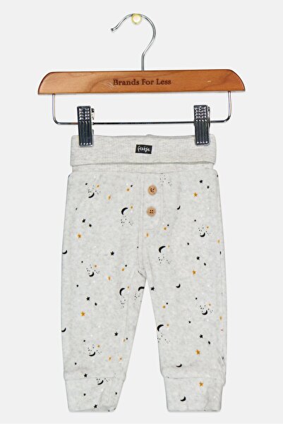 Feetje Toddlers Boy Allover Print Sweatpants, Light Grey