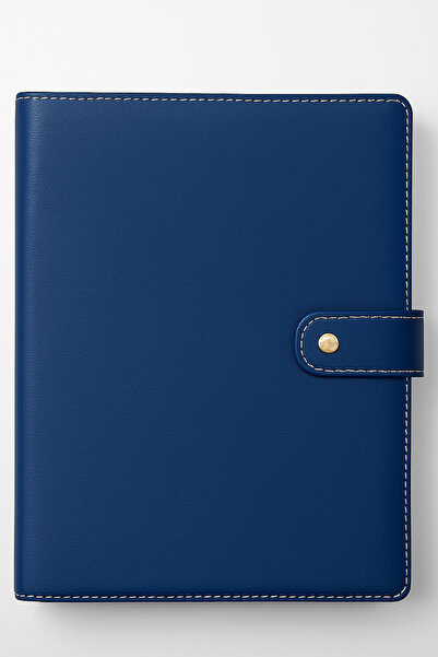 Andofis 2026 Smart Diary – калкулатор и сменяеми вътрешни страници, заключващ се, синтетична кожа, тъмносин