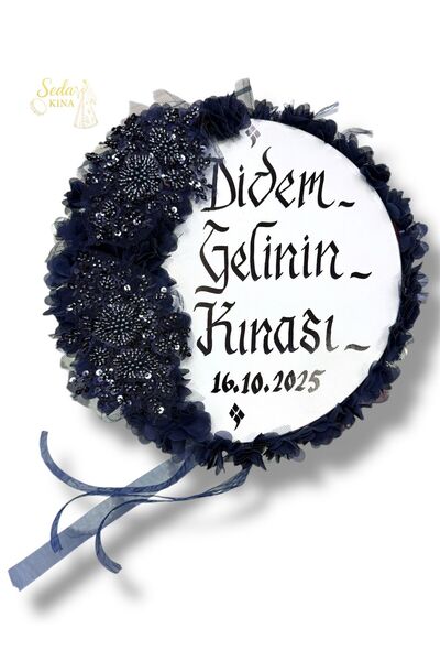 COOL NİGHT LÜKS TAŞLI İSİMLİ GELİN TEFİ SÜNNET ANNESİ TEFİ LAZER ÇİÇEKLİ LÜKS...