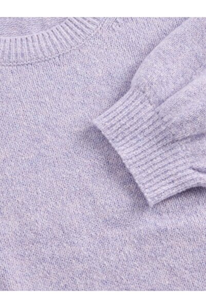 GAP Kız Çocuk Mor CashSoft Bisiklet Yaka Kazak