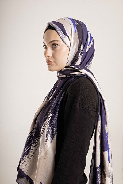 Akel Patterned Cotton Silk Shawl Pattern-4