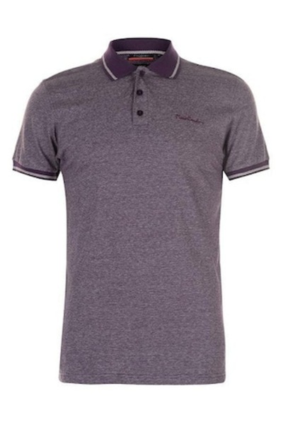 Pierre Cardin Men's polo shirt, purple, classic fit, size S