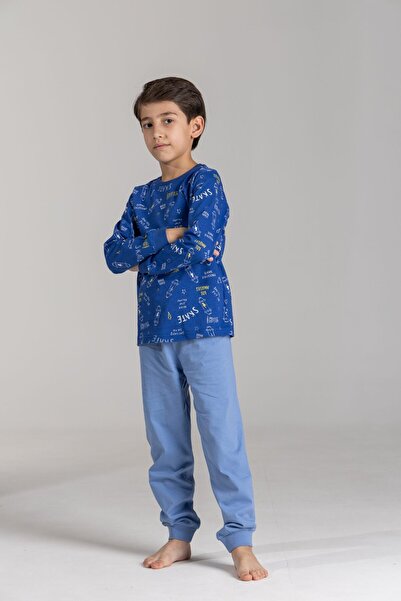 Bumbăcel Pijama pentru băieți cu imprimeu