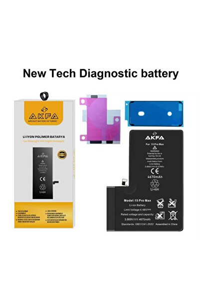 Akfa Apple Iphone 15 Pro Max Uyumlu %40 Güçlendirilmiş Telefon Bataryası 4670...