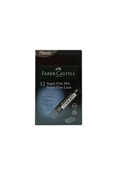 Faber Castel Süper Fine Kurşun Kalem Ucu (Min) T. Black 0.7mm 2B 75mm 24 Lü T...