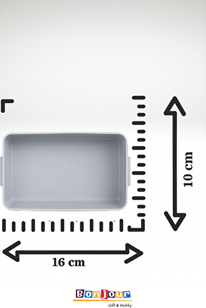 Bonjour Gift & Hobby 2 Compartments Rectangular Portable Food Container Lunch Box Diet Nutrition Box Storage Container