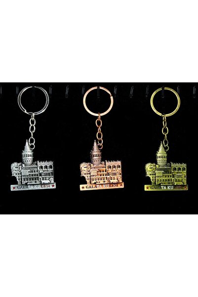 STUMBANNG سلسلة مفاتيح معدنية على شكل برج جالاتا