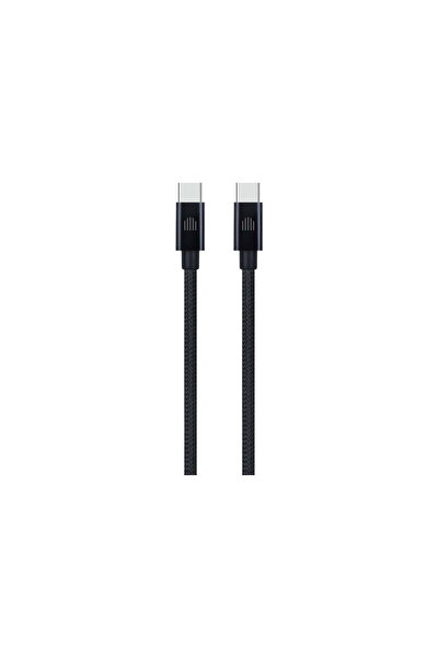Dviced Cablu de date USB-C la USB-C din nailon textil, 3 m, negru